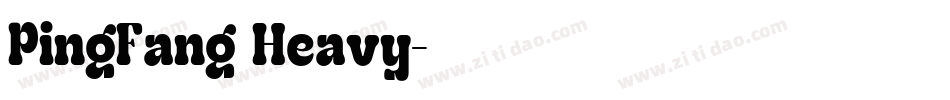 PingFang Heavy字体转换